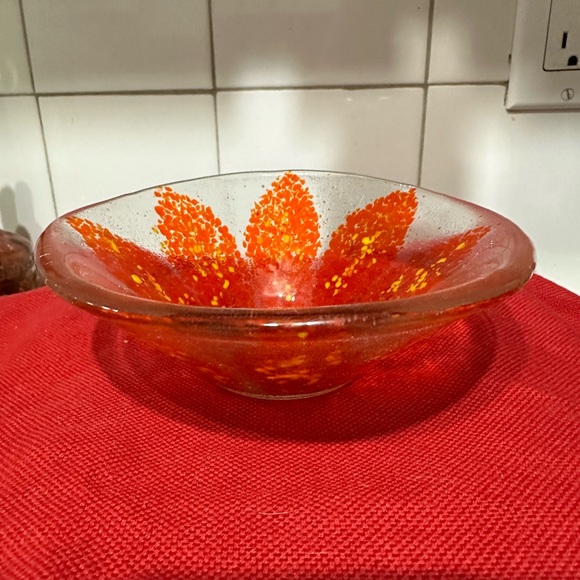 Glass sunflower dish - Picture 2 of 2